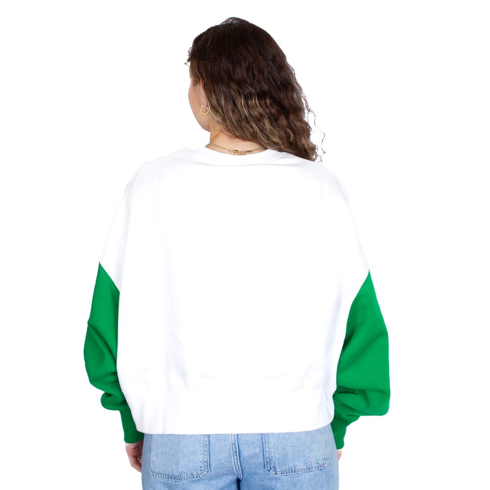 Classic Oregon O, Nike, White, Pullover, Cotton Blend, Women, Color block, Crew Neck, Sweatshirt, 813951